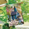 Peaceful Birdhouse Spring House Flag Floral Chickadees 28" x 40" Briarwood Lane - 4 of 4