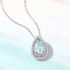 Ross-Simons 1.30 Carat Aquamarine and .60 ct. t.w. White Topaz Pear-Shaped Pendant Necklace in Sterling Silver Size 18 - 3 of 4