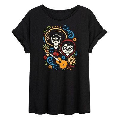 Women's - Coco - Hector And Miguel Oversized Graphic T-Shirt
