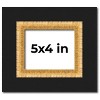 PosterPalooza | Photo Size Embellished Brown Picture Frame - UV Acrylic, Foam Board Backing, Hanging Hardware - 2 of 4