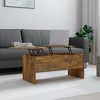 vidaXL Coffee Table Smoked Oak 40.2"x19.9"x18.3" Engineered Wood - 2 of 4
