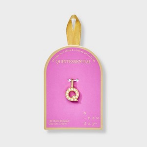 14K Gold Dipped Pearl Letter Charm - A New Day™ Gold - 1 of 2