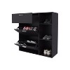 Airsurfer Shoe Storage Cabinet, 2 Tilt-Out Drawers, 1 Top Drawer, 3 Open Side Shelves, Vertical Design, Entryway or Bedroom Use - 4 of 4