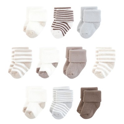 Touched by Nature Unisex Organic Cotton Socks, Neutral Stripes