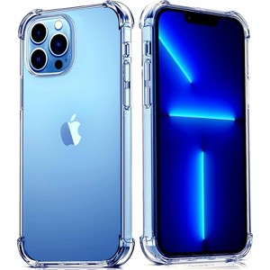 Entronix Clear Case Compatible with iPhone 13 Pro, Crystal Clear Transparent TPU Bumper Cover - 1 of 4