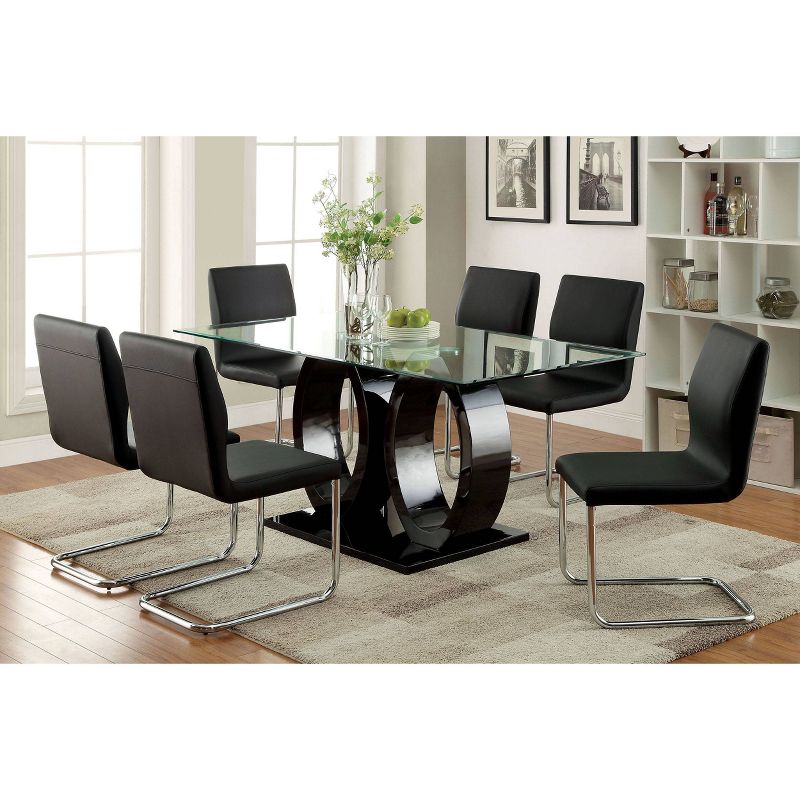 7pc Spearelton&#160;Double Oval Pedestal Dining Table Set - HOMES: Inside + Out, 2 of 6