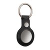 Insten Genuine Leather Case & Keychain Ring Compatible with AirTag / Air Tag, Accessories Holder, Black - 3 of 4
