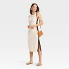Women's Openwork Midi Sweater Dress - Universal Thread™ Cream - 3 of 3