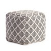 Carondelet Pouf Black/Ivory - Anji Mountain: Square Geometric Unupholstered, Fair Trade Certified - 2 of 4