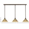 Toltec Lighting Any 3 - Light Chandelier in  Bronze with 10" Chocolate Icing  Shade - 2 of 2