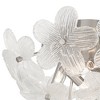 Possini Euro Design Filoli 16" Modern Semi Flush-Mount Ceiling Light Fixture Kitchen Foyer Hallway Flower Unique Silver Brushed Nickel Finish Glass - 3 of 4