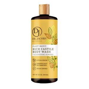 Dr Jacobs Naturals Plant based Castile Liquid Soap Gel - Almond -Hypoallergenic- Dermatologist tested - 1 of 4