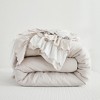Ruffle Comforter Set – 3-Piece Shabby Chic Boho Bedding with Elegant Double Ruffles, Soft Lightweight Microfiber Quilt, Queen/King - 4 of 4