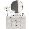 9-Drawer Chest Particleboard Dresser - White Bedroom Dresser, Large Capacity, Multifunctional Storage, Built-In Charging Station with Power Outlets - 3 of 4