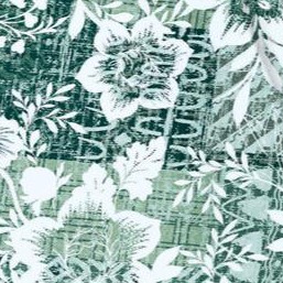 sage floral patchwork
