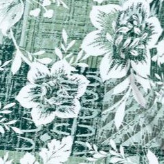 sage floral patchwork