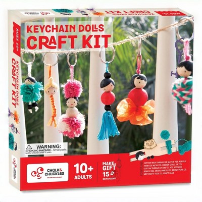 NAYSAYE Make Your Own Keychain Dolls Arts and Crafts Kit for Kids Ages 8-12 Girls & Boys, Make 15 Keychains-Creative Gifts for Kids