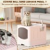 LunaLulinlk pink Extra-large foldable cat litter box with litter scoop, - 4 of 4
