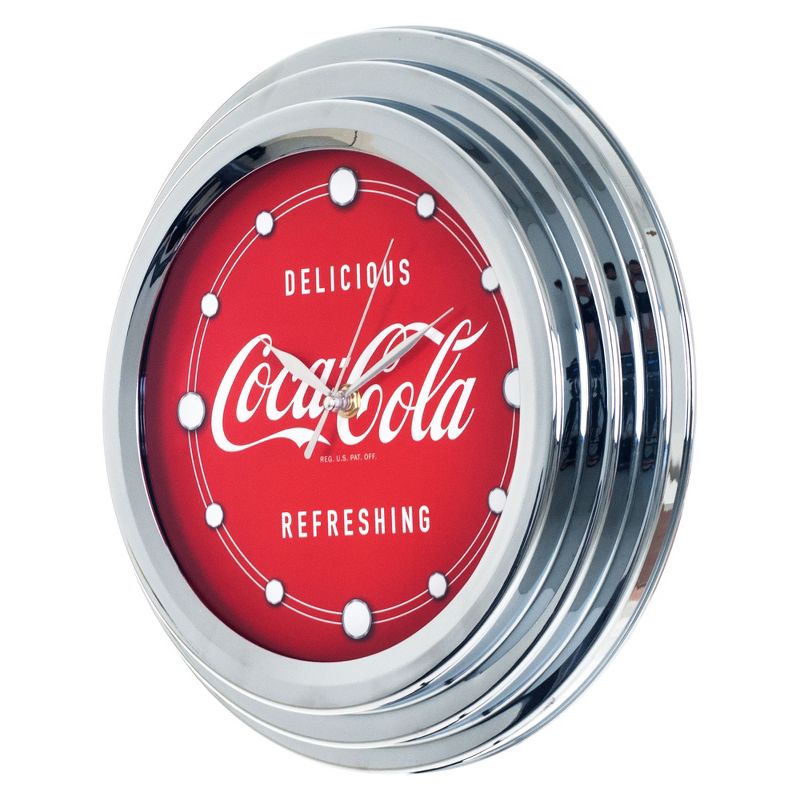 Hastings Home Coca-Cola Delicious Style Chrome-Finish Clock - 12", 3 of 5