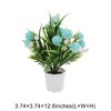 Unique Bargains Artificial Plants Carnation Flower Pot Plastic 3.74"x3.74"x12.6" 1 Pc - 3 of 4