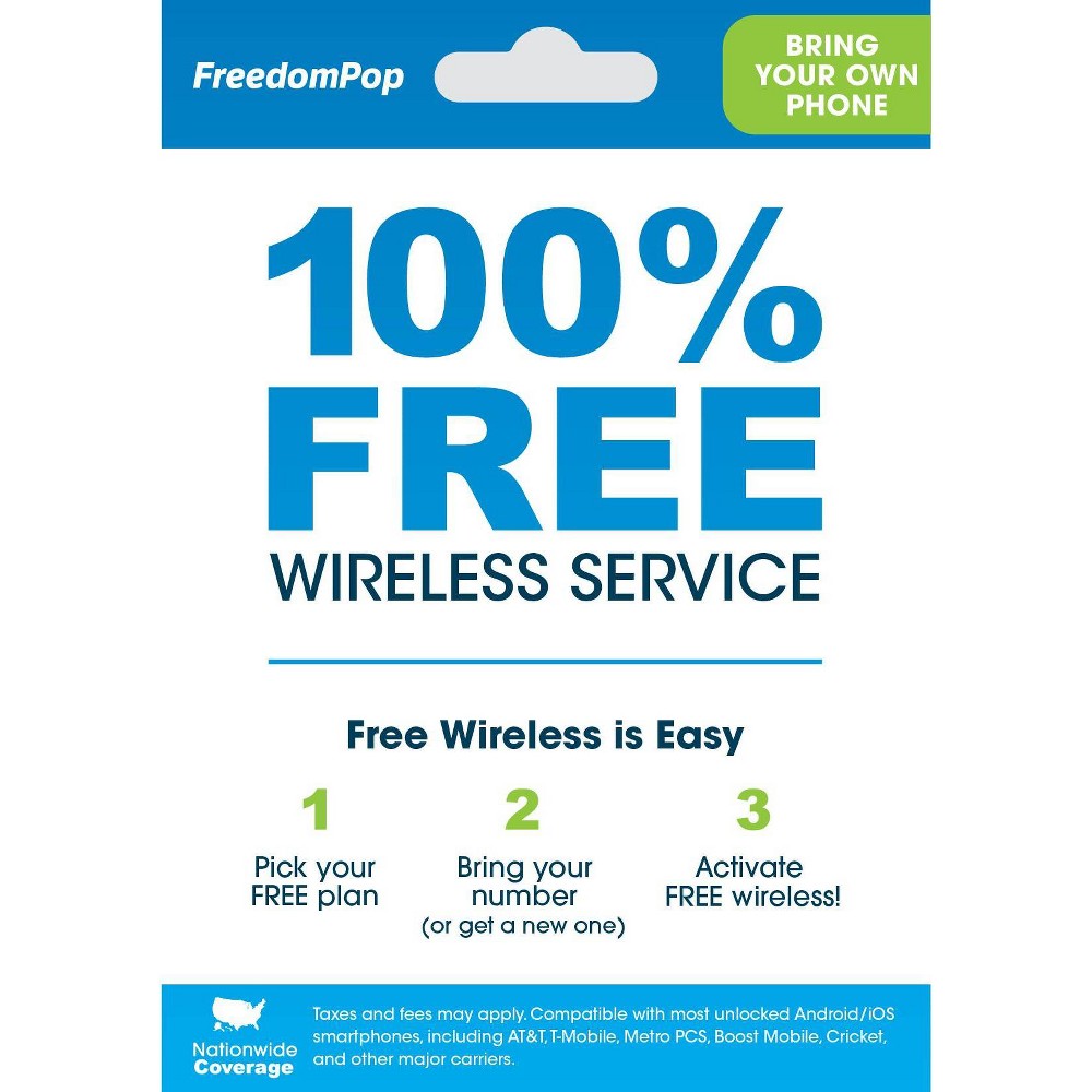 Photos - Other for Mobile FreedomPop SIM Kit: 100 Free Wireless Service