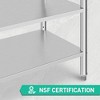 48"x24" Stainless Steel Kitchen Work Prep Table Commercial Workbench Three Layer - 3 of 4