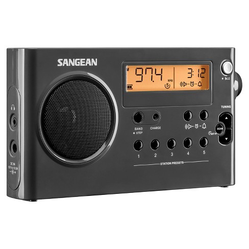 Sangean Portable AM/FM Radios, Black, SR-36 