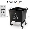 Winado Plastic Floor Mop Slop Sink With Wheels In Black - 2 of 4