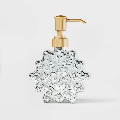 Mercury Glass Snowflake Christmas Soap Pump - Threshold&#8482;