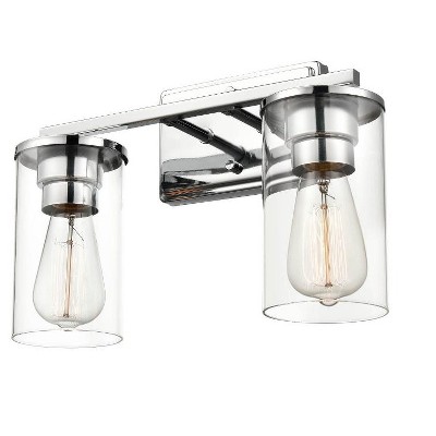 Verlana Chrome Cylinder 14" Outdoor Vanity Light