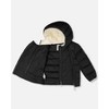 Deux par Deux Kids Unisex Compressible Winter Puffy Coat Designed for Car Seat Black - 4 of 4