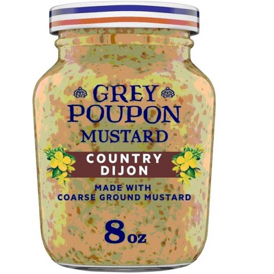 Grey Poupon Country Dijon Coarse Ground Mustard, 8 oz. Jar (Pack of 2)