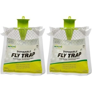 RESCUE! Outdoor Disposable Fly Trap, Green, 2 Pack - 1 of 4