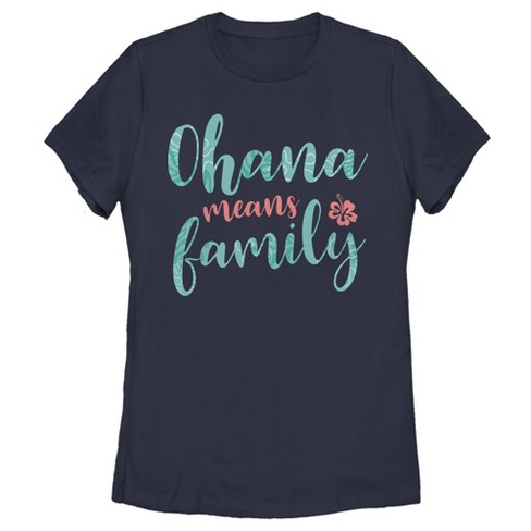 Women's Lilo & Stitch Blue and Red Ohana means Family T-Shirt - image 1 of 4