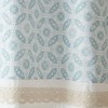 Paisley Print Pieced Color Palette Valance, Lightweight Cotton Lace Taping Valance for All Decor Style, Aqua, 50x18" - 3 of 4