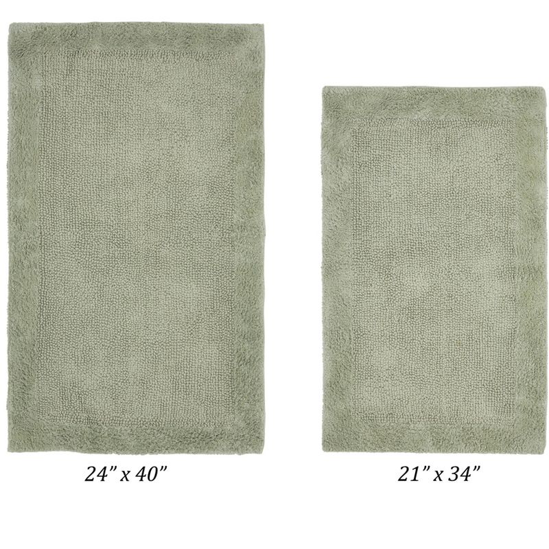 Edge Collection 100% Cotton Tufted Reversible 2 Piece Bath Rug Set - Better Trends, 4 of 8