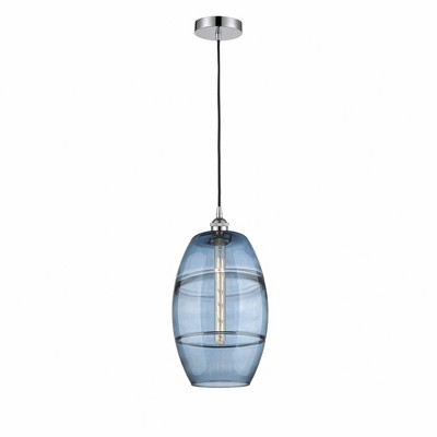 Vaz - 1 Light Cord Hung Mini Pendant In Industrial Style-18.5 Inches Tall and 10 Inches Wide