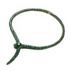 14k Yellow Gold Plated with Emerald Cubic Zirconia Blue & Green Enamel Coiled Serpent Snake Stiff Collar Necklace - 3 of 3