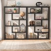 Tribesigns 69" 6-Tier Bookshelf, Vintage Storage Display Staggered Bookcase - 2 of 4