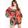 Women's Plus Size Harlow Playsuit - red | CITY CHIC - image 3 of 4