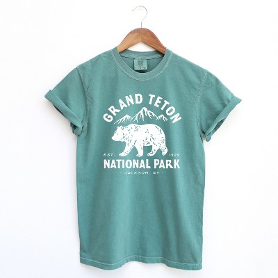 Simply Sage Market Women's Vintage Grand Teton National Park Short Sleeve Garment Dyed Tee