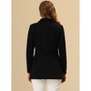 INSPIRE CHIC Women's Double Breasted Work Office Elegant Winter Notched Collar Coat - 4 of 4