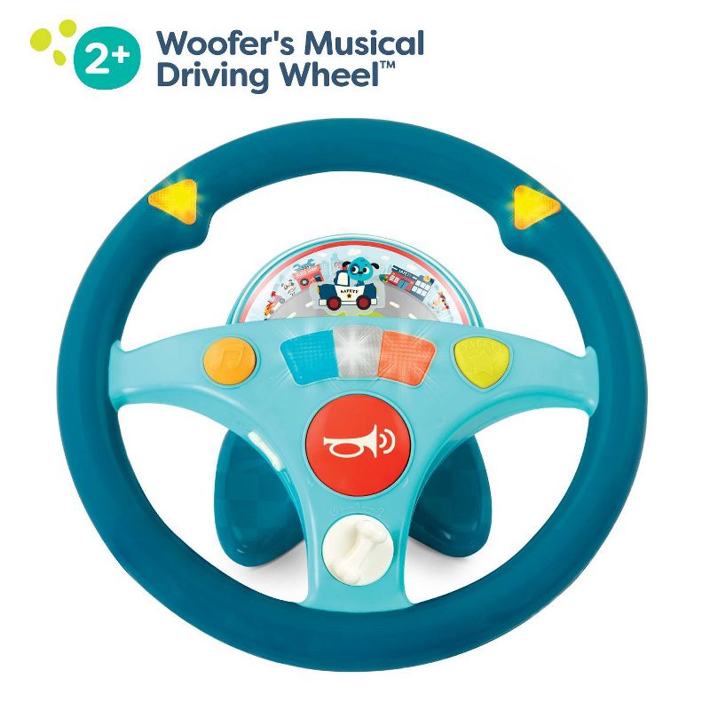B. Toys Toy Steering Wheel - Woofer&#39;s Musical Driving Wheel, 4 of 11