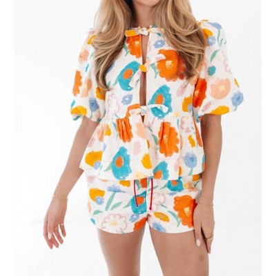 Women's Aria Floral Print Top - Aureum