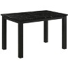 CAVINAS 47.2" Rectangular Dining Table for 4 People,Kitchen Table with Black Faux Marble Finish,4 Leg Base,Wooden Table for Kitchen,Living Room - 4 of 4