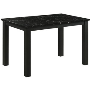 Sapphtopaz Rectangular Dining Table Wooden Home and Kitchen Table with Faux Marble Finish Tabletop Dining Room Table for Kitchen,Living Room - 1 of 4