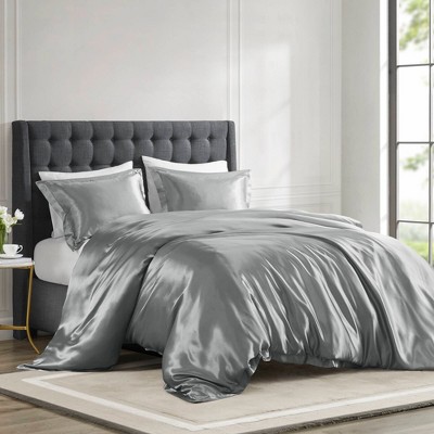 4 Pcs Stylish Solid Comforter Set,All Season Home Textile Cozy Bedding Set fits Lux Bedroom Decor,Matching Shams