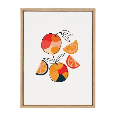 18" x 24" Sylvie Juicy Citrus Framed Canvas by Oris Eddu - Kate & Laurel All Things Decor