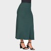 24seven Comfort Aapparel Womens Solid Color Elastic Waist Maxi Skirt - 2 of 4