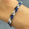 Hollywood Sensation Marquise Cubic Zirconia Tennis Bracelets with Blue Sapphire and White Diamond Cubic Zirconia - 3 of 4